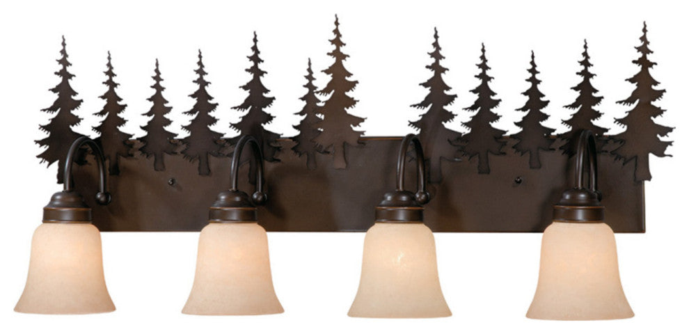 Vaxcel Lighting VL55504BBZ Yosemite 4 Light 33"W Bathroom Vanity - Burnished