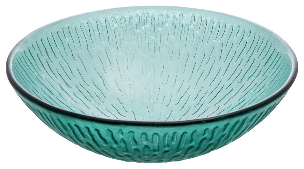 Eden Bath EB_GS56 Green Drops Round Tempered Glass Vessel Sink