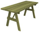 Traditional Cedar Table, Linden Leaf Stain, 6 Foot