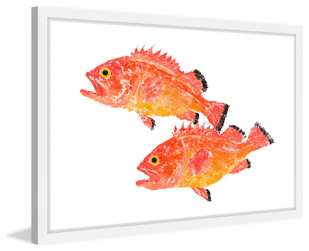 "Yelloweye Rockfish" Framed Painting Print, 18"x12"