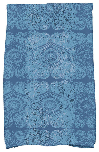 Patina Geometric Print Hand Towel, Blue