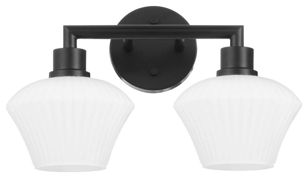 Quorum International 5221-2 Belinder 2 Light 16"W Vanity Light - Matte Black