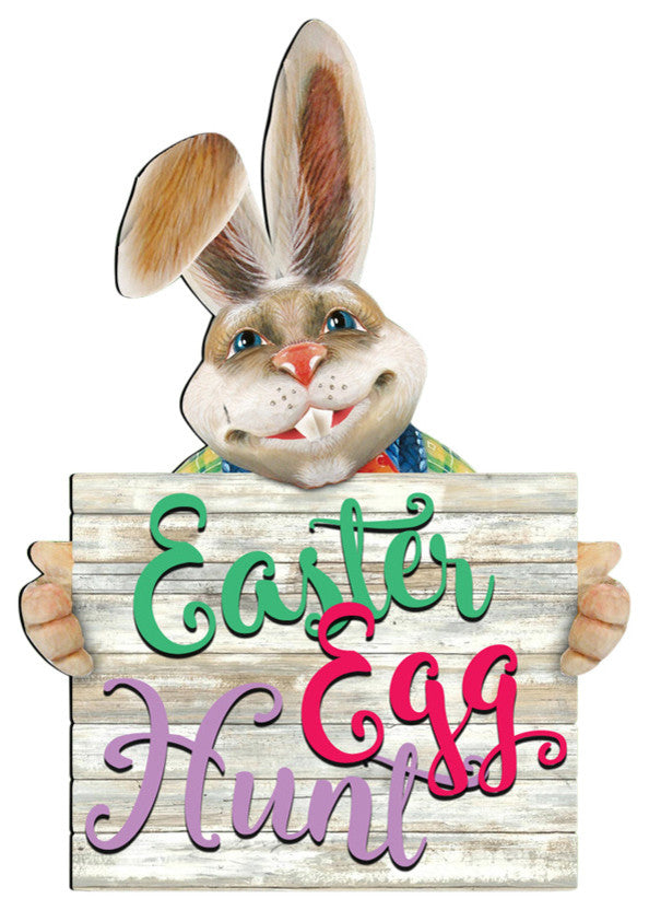 Easter Egg Hunt Bunny Free Standing  Garden Decor
