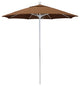 7.5' Fiberglass Umbrella White, Sunbrella, Teak