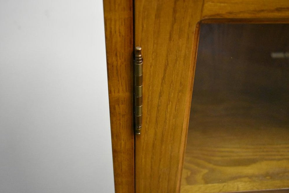 Mission Solid Oak Bookcase Curio Cabinet, Michael's Cherry