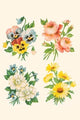 Four Flower Collections - Gallery Wrapped Canvas Art 28" x 42"