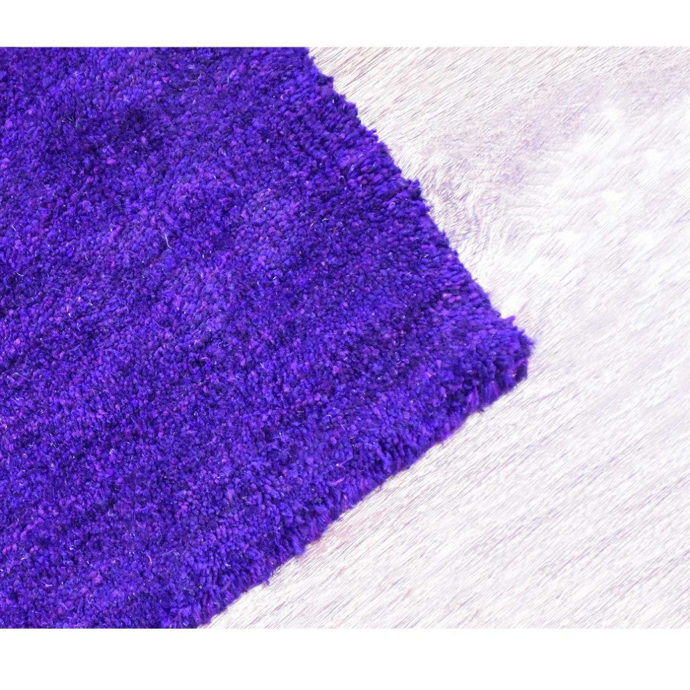 HAND KNOTTED LOOM SILK ECO-FRIENDLY RUGS-9'x12',Rectangle,Purple Beige,Geometric