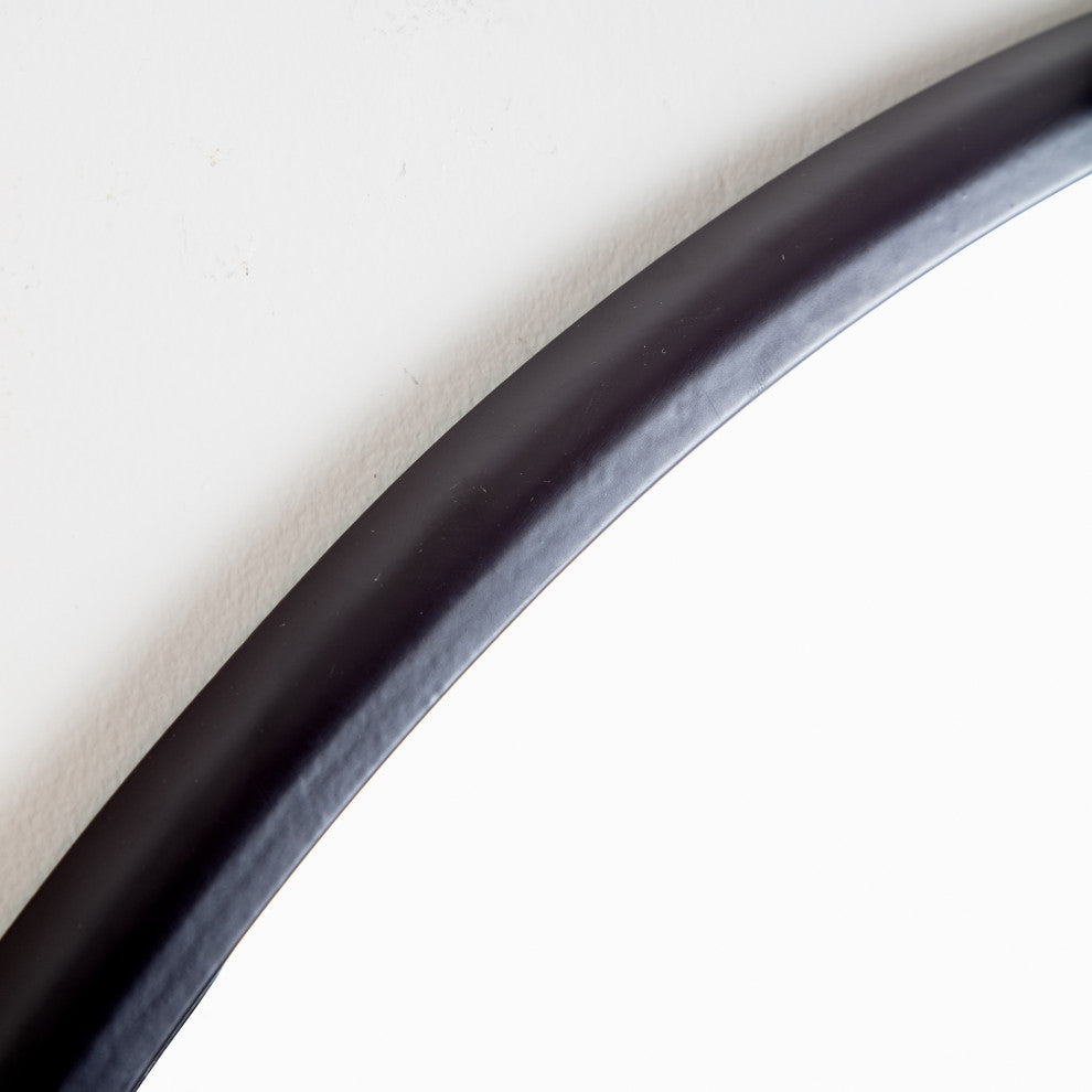Adelina Black Circular Mirror