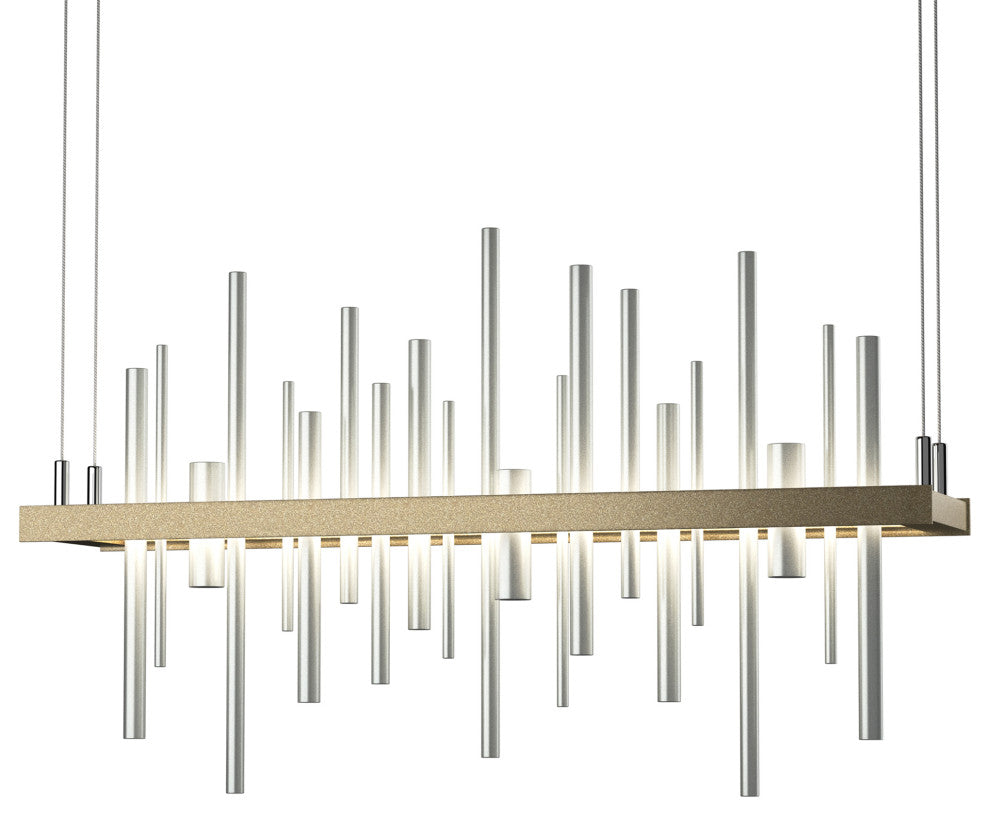 Cityscape LED Pendant, Soft Gold