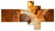Inside Antelope Canyon USA, Landscape Photo Canvas Art Print, 60"x32", 5 panels