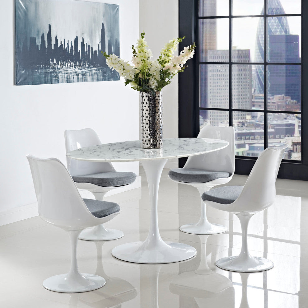 Modern Contemporary Kitchen 60" Dining Table White