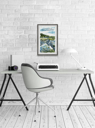 "Mississippi River" Framed Painting Print, 8x12