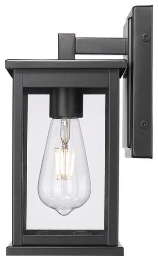1 Light 7 in. Powder Coated Black Outdoor