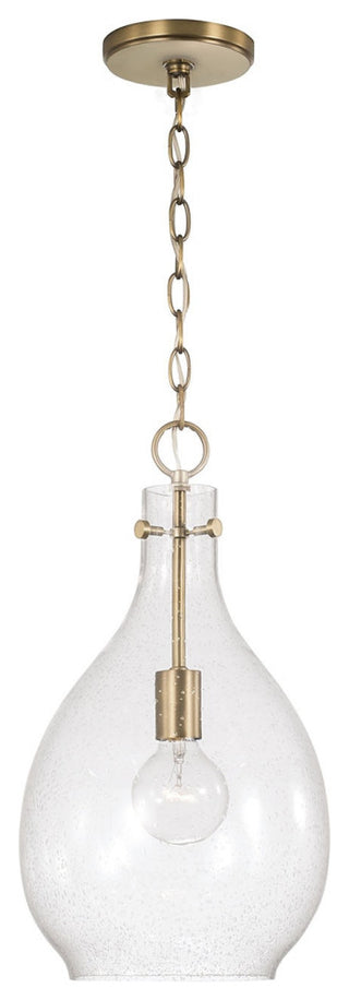 HomePlace Lighting Brentwood 1-Light Pendant 349011AD Aged Brass