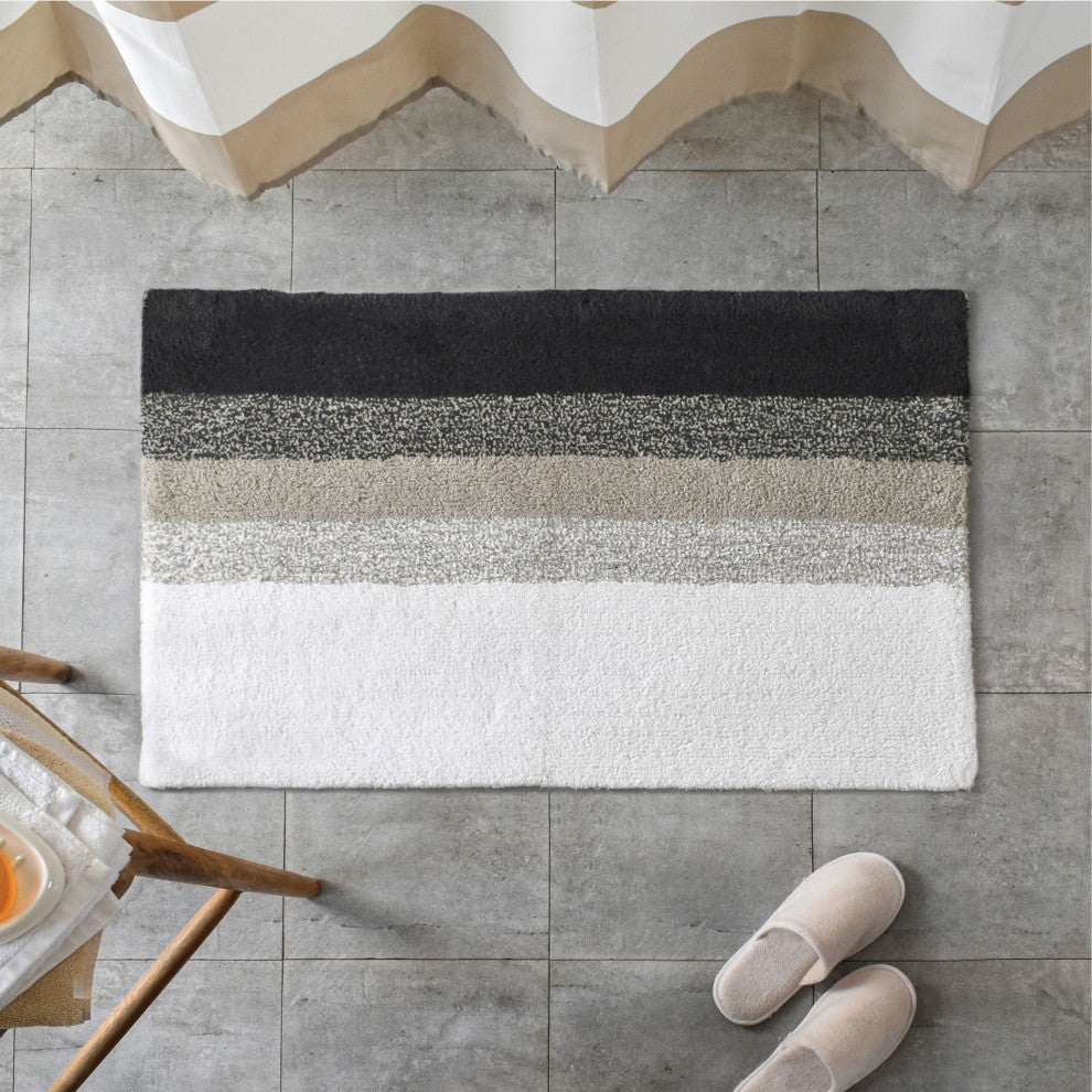 Avebury Cotton Bath Mat, Gray, 21x34
