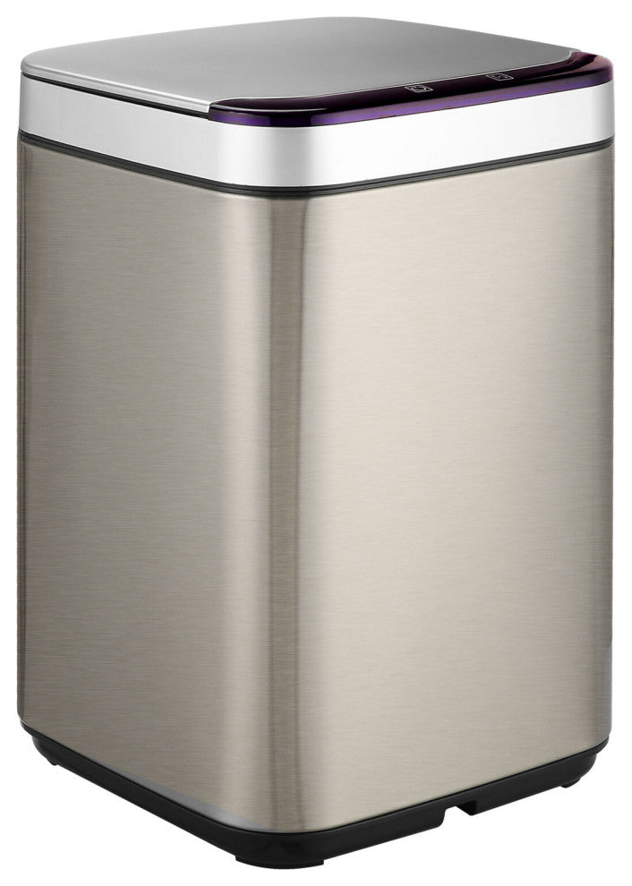10-Liter / 2.6-Gallon Trash Can With Sensor Lid, Stainless Steel