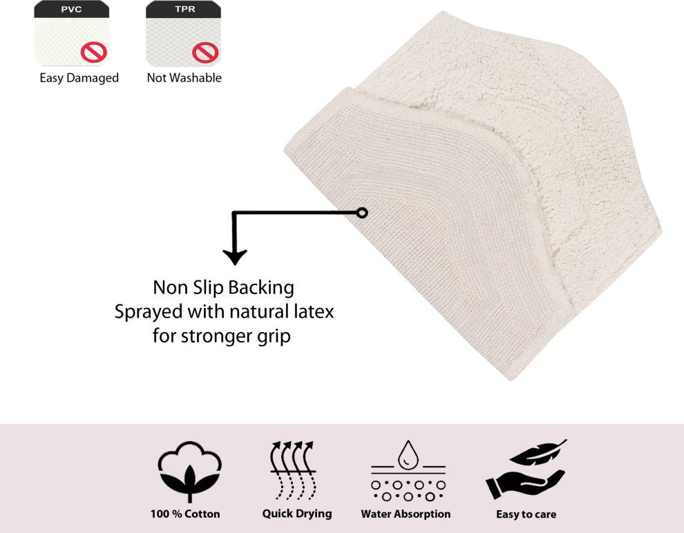 Waterford Bath Rug, 22"x60", Ivory