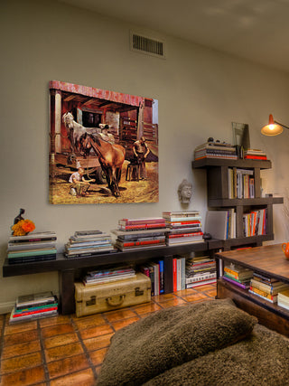 "Blacksmith" Painting Print on Canvas by John Falter