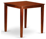 36"-Square Counter Height Pub Set Table, Dark Brown Finish