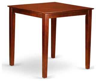 36"-Square Counter Height Pub Set Table, Dark Brown Finish