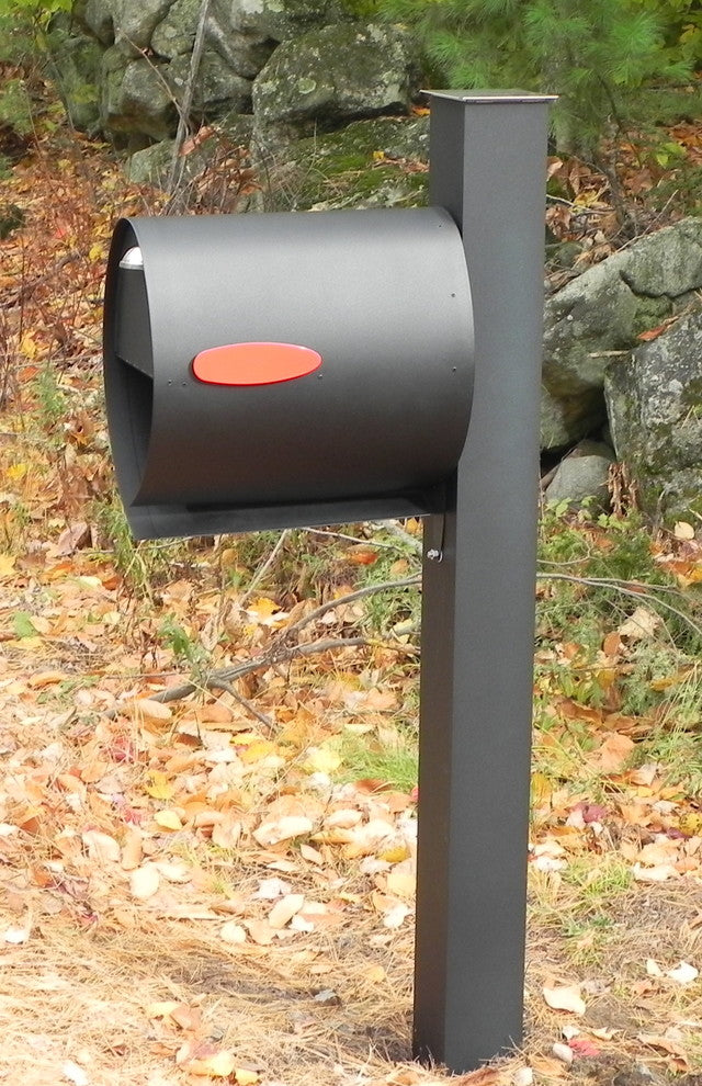 Spira Mailbox Post, Black