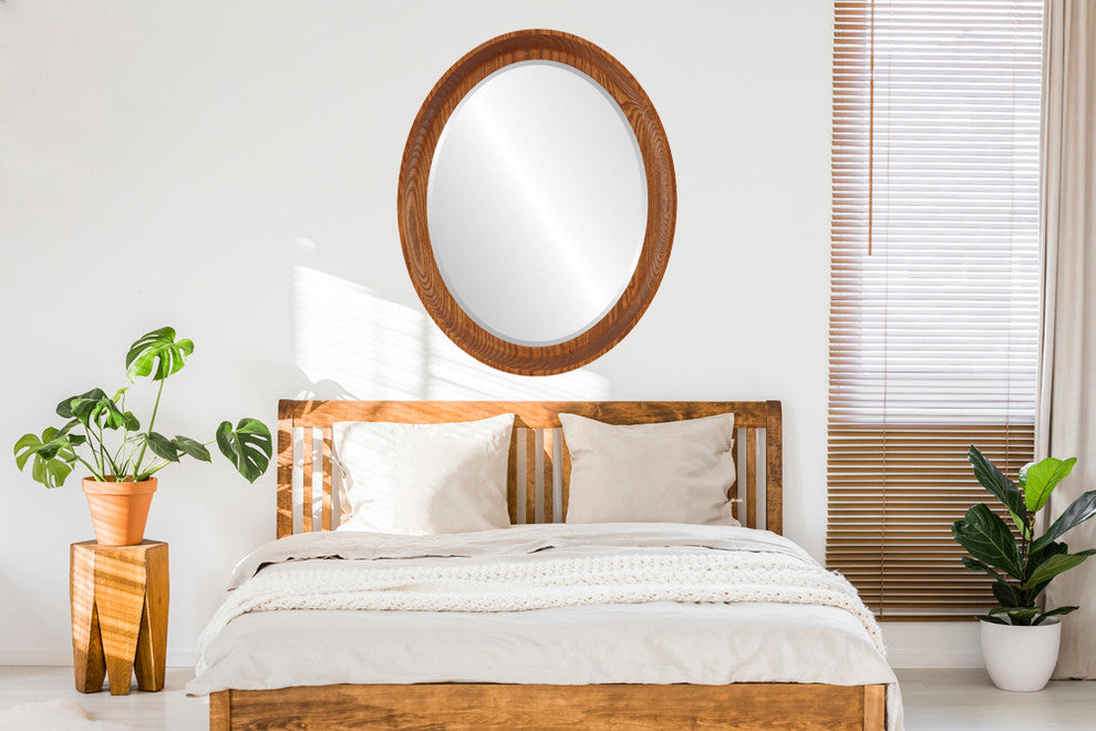 Vancouver Framed Oval Mirror in Carmel, 15"x19"