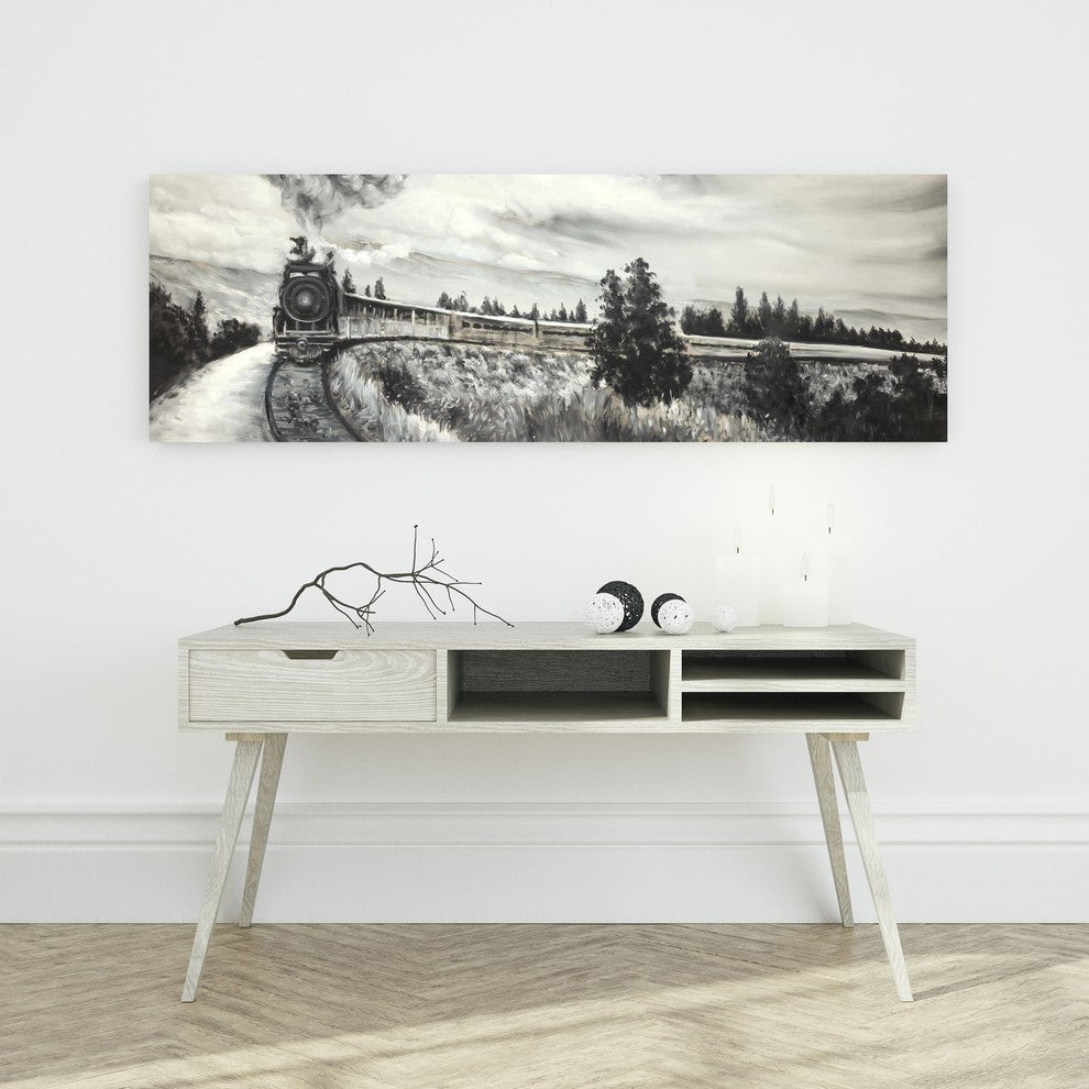 Steam Engine Train Print on Wrapped Canvas