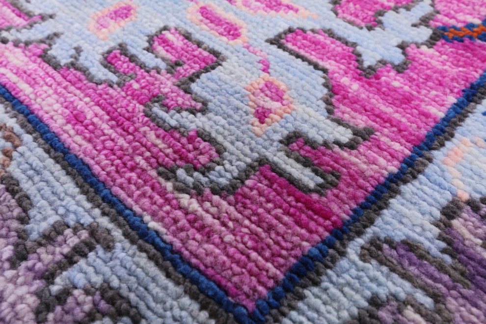 12' Square Hand Knotted Turkish Oushak Wool Rug - Q13547