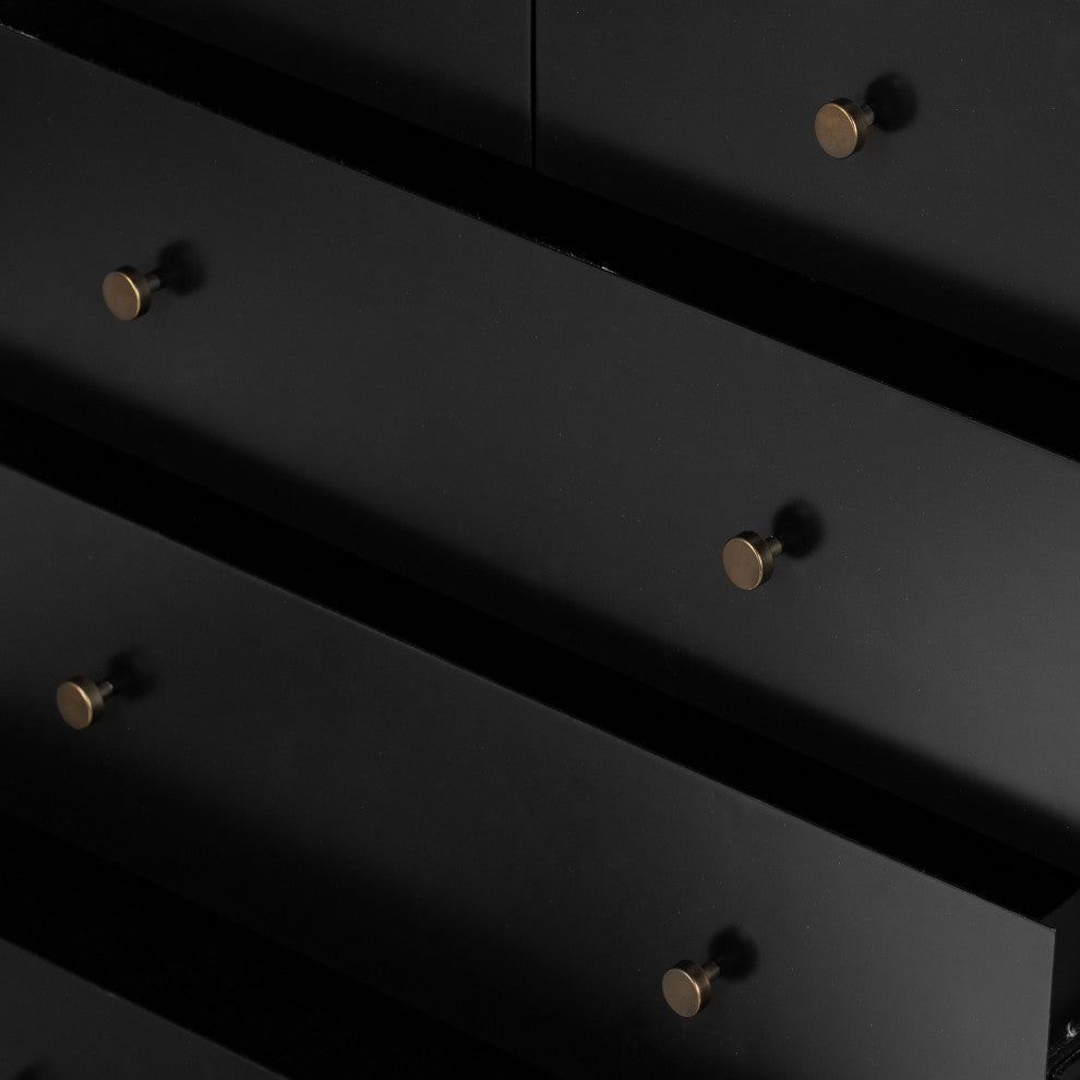 Soto 5 Drawer Dresser, Black