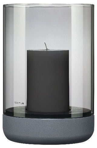 Calma Hurricane Lamp, Steel Gray, Large