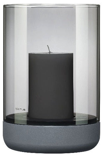Calma Hurricane Lamp, Steel Gray, Large