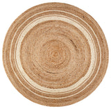 Kerala Sunrise Round Jute Rug, 6'