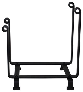 Handcrafted Indoor & Outdoor Hearth Fireplace Log Rack Black