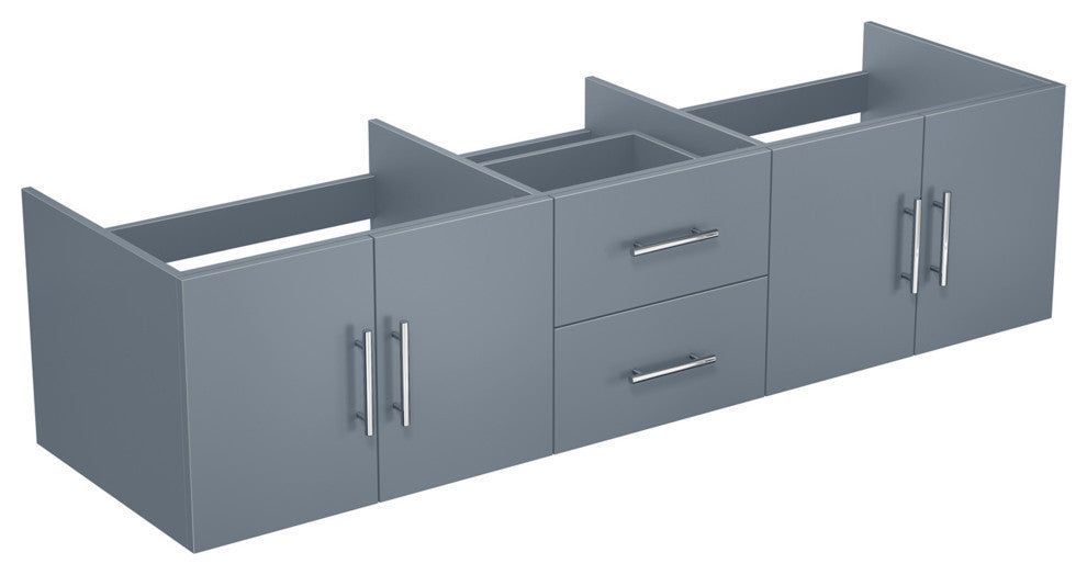 Geneva Transitional Dark Grey 72" Vanity Cabinet Only