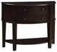 Demilune Shape Console Table with 2 Drawers, Cappuccino