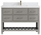 Parker 48 Single Sink Bath Vanity in Elephant Skin Gray  2" Empira Quartz