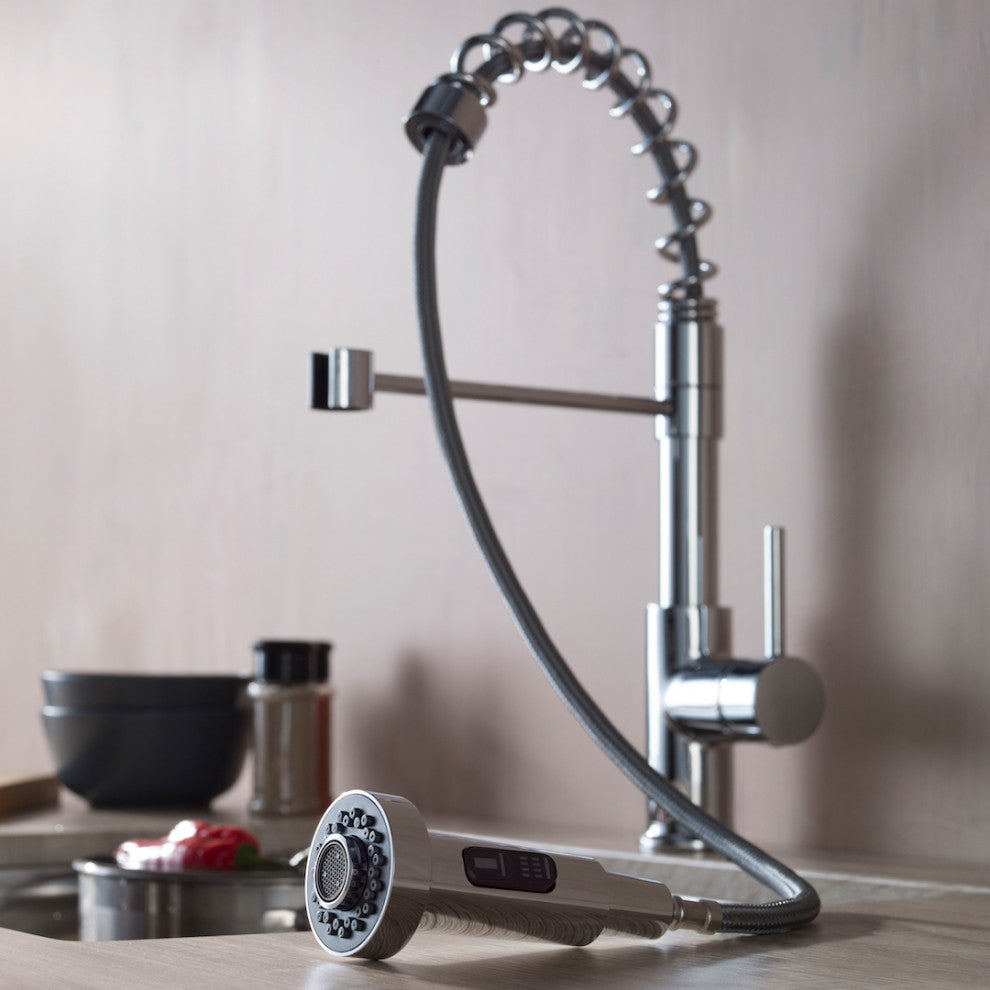 Blossom Lead Free, Solid Brass, Single Handle, Pull Out Kitchen Faucet, Chrome