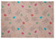 Bunnies and Eggs Easter Chenille Rug, Sunwashed Red, 5'x7'