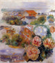 Pierre Auguste Renoir Landscape Flowers and Little Girl Gallery Wrapped Canvas