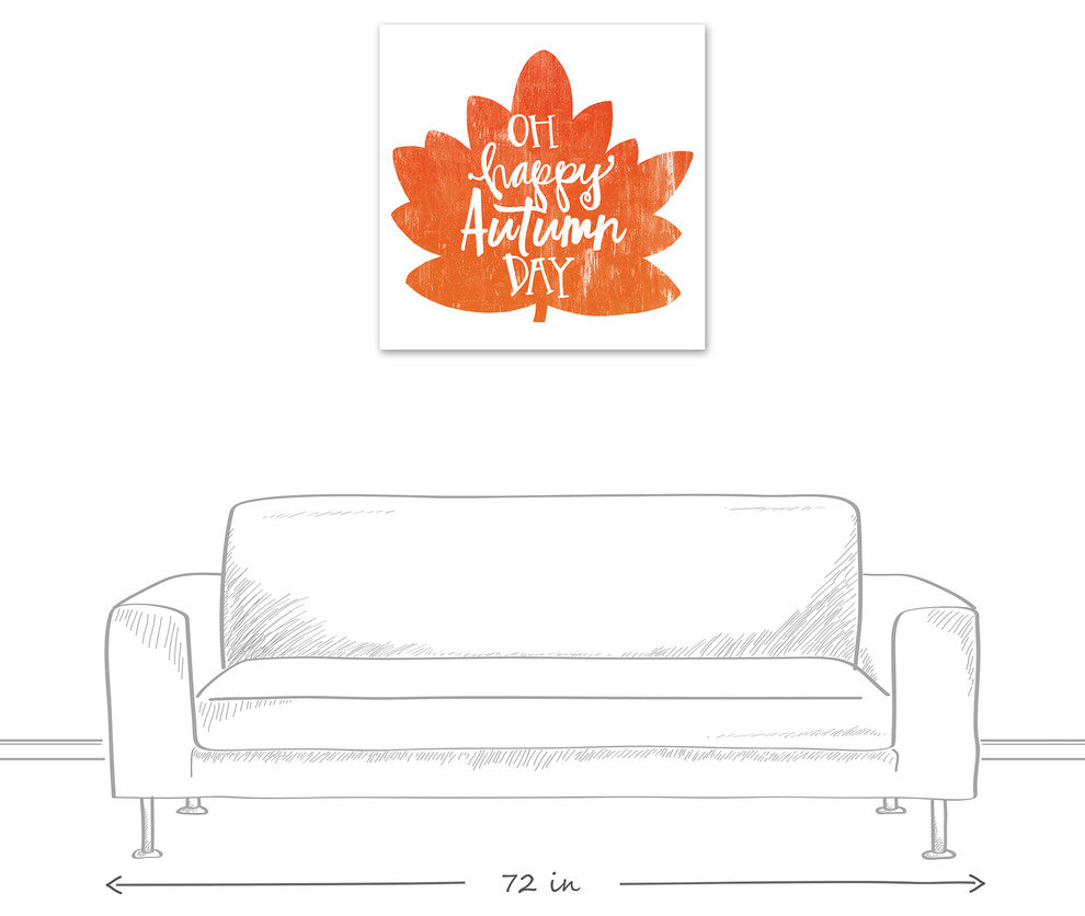Oh Happy Autumn Day 30x30 Canvas Wall Art