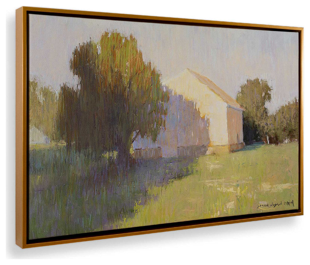 "Dawn's Rustic Charm" - A Canvas Print Celebrating Countryside Serenity