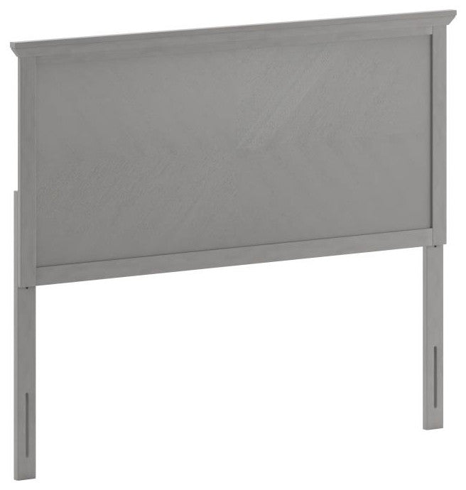 Fiona Herring Bone Wooden Adj. Headboard for Metal Bed Frames,Gray Wash-Full