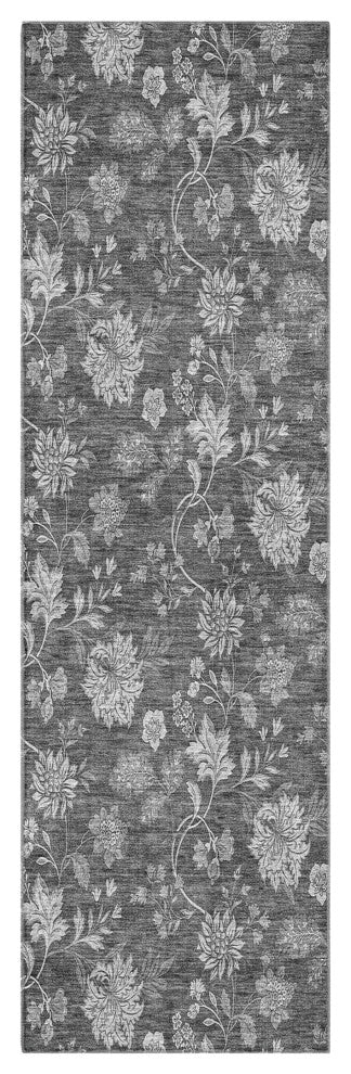 Premium Machine Washable Mayfield AMF680 Gray 2'3" x 7'6" Runner Rug