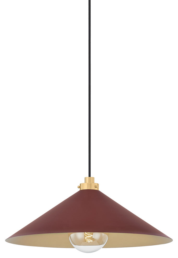 Hudson Valley Lighting Clivedon Pendant By Mark D. Sikes, Soft Crimson