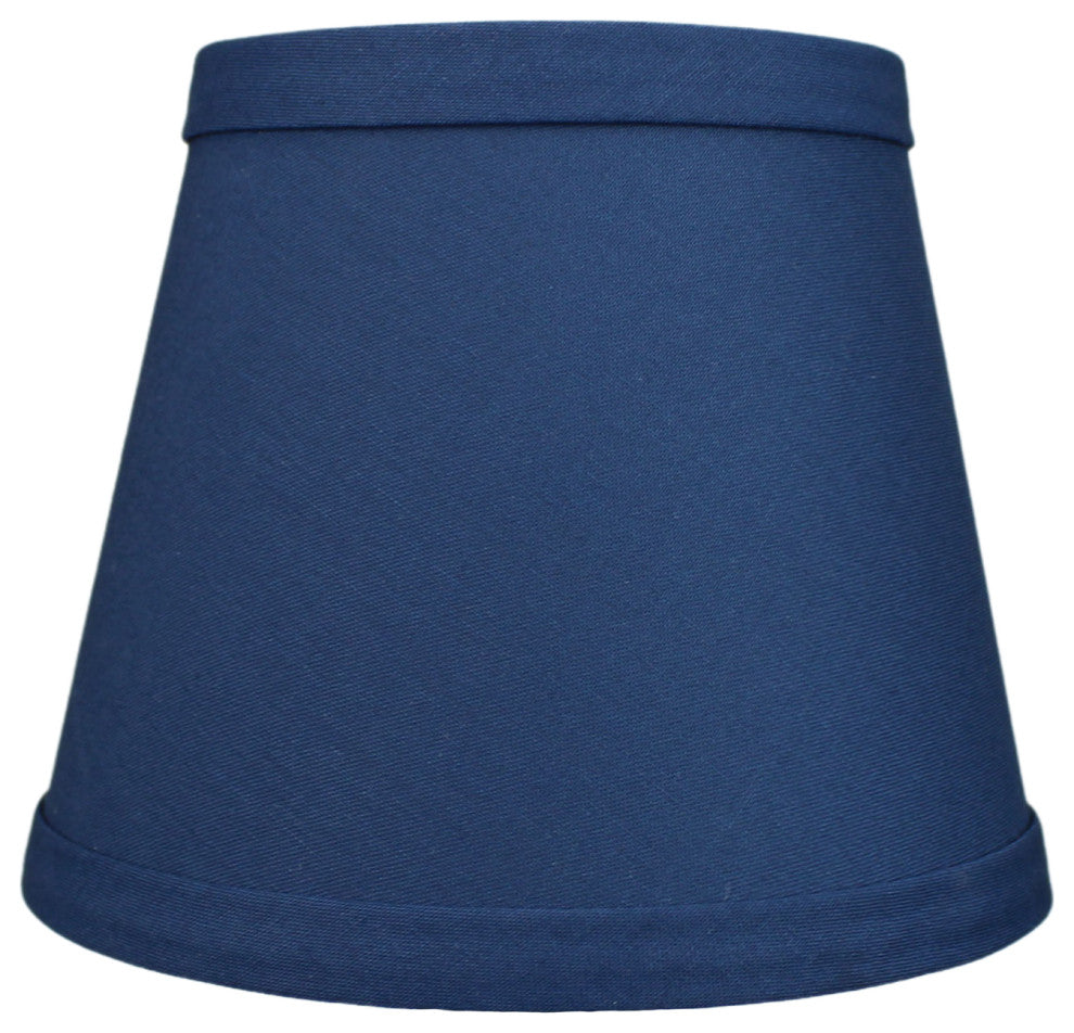 Fenchel Shades 4"x6"x5" Empire Lamp Shade, Linen Navy