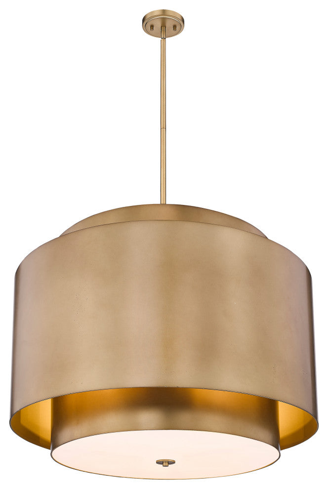 Zlite 739P32-RB 4-Light Pendant, Rubbed Brass