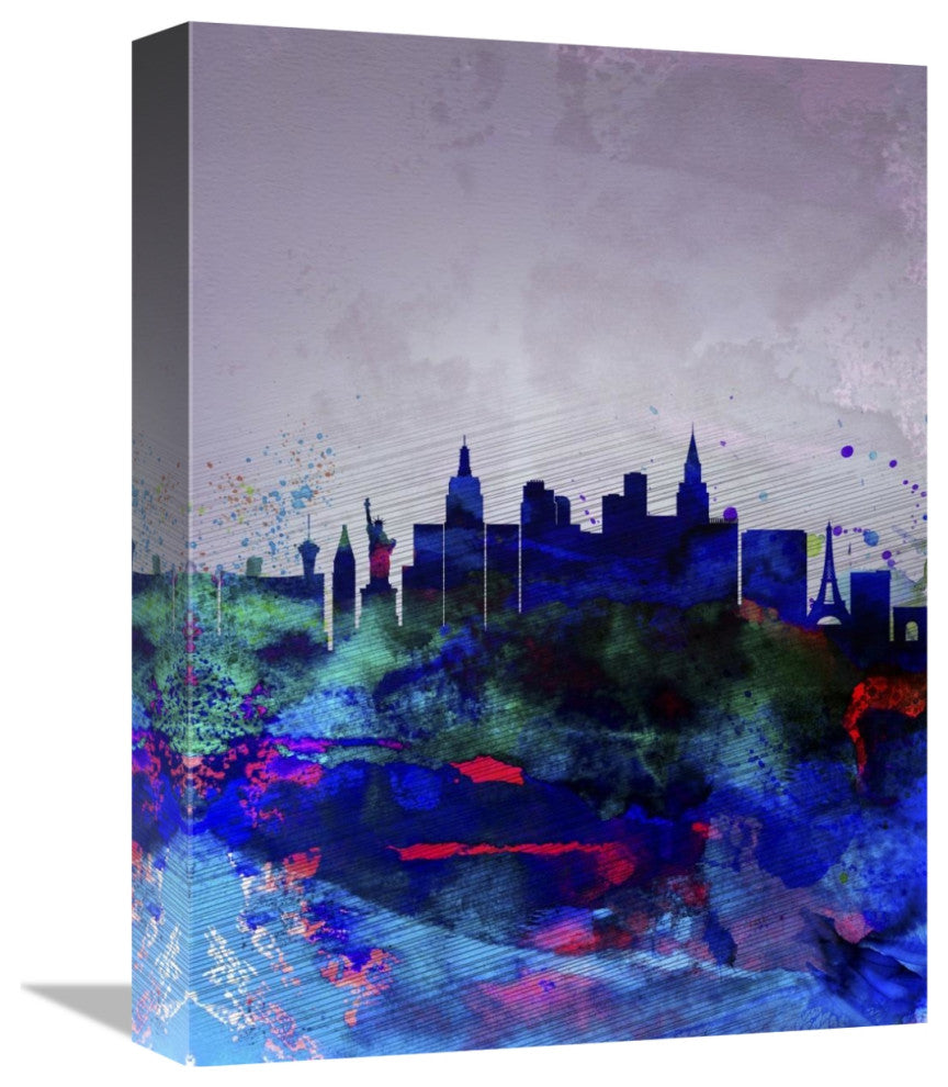 "Las Vegas Watercolor Skyline" Fine Art Print