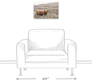 Highland Cow Landscape 18 x 12 Canvas Wall Art