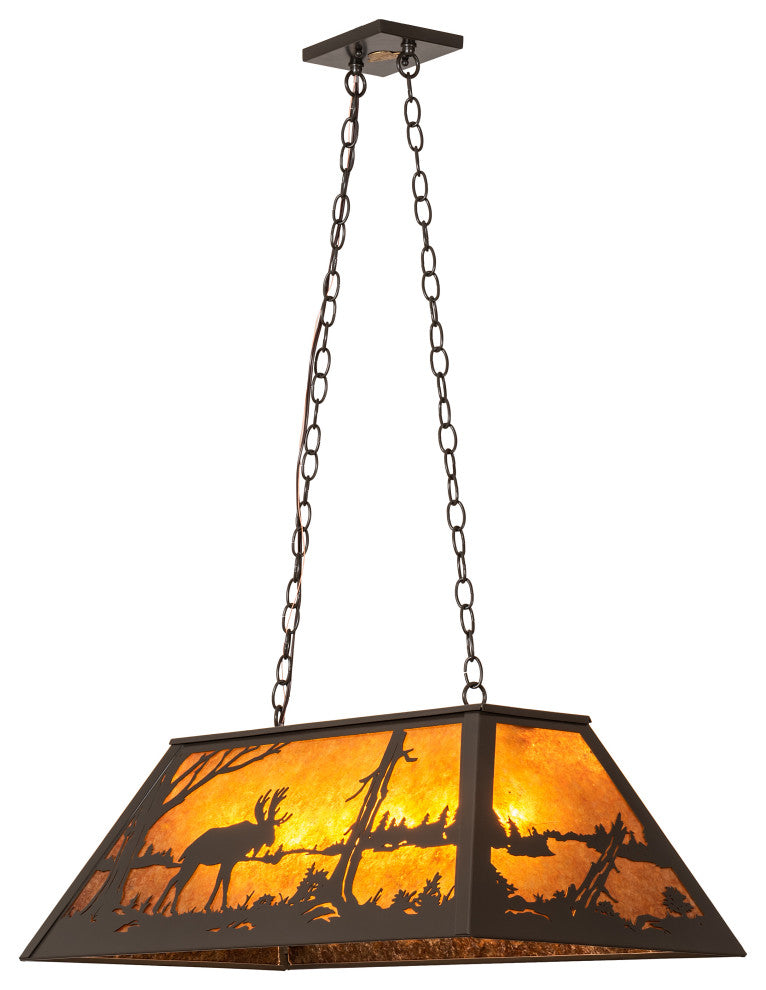 33 Long Moose at Lake Oblong Pendant