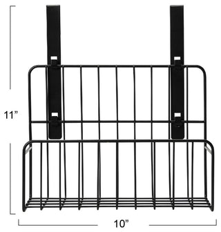 Over the Door Shallow Metal Basket